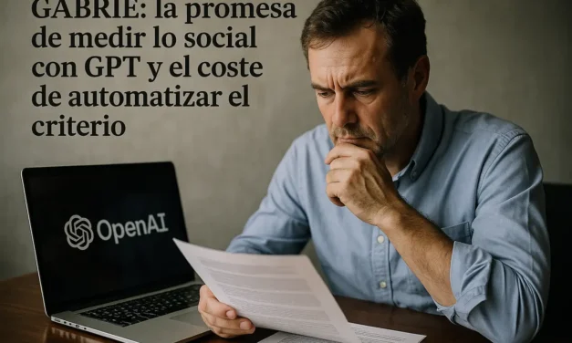 GABRIEL: la promesa de medir lo social con GPT y el coste de automatizar el criterio
